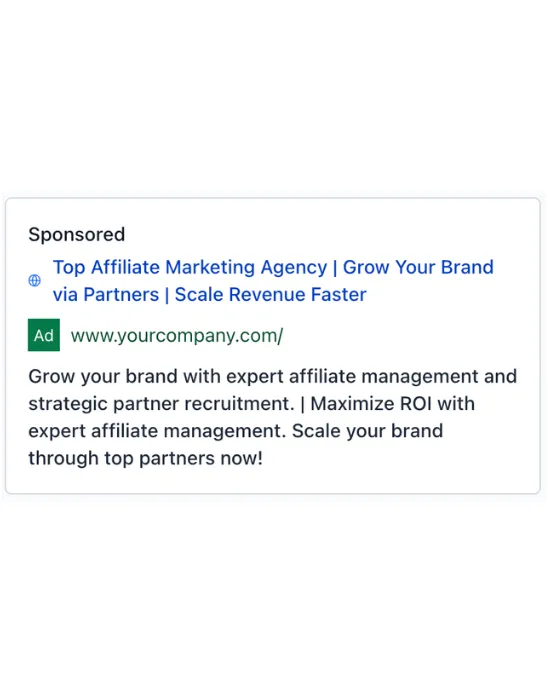 Affiliate Marketing Agency - Google Ad