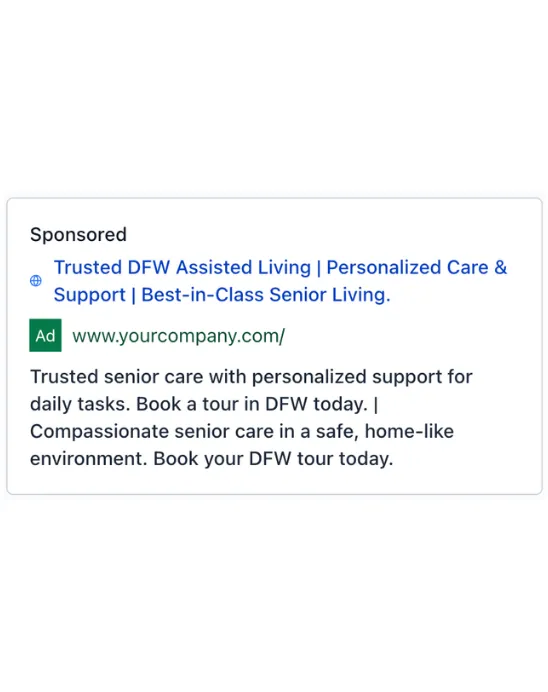 Assisted Living Facility - Google Ad