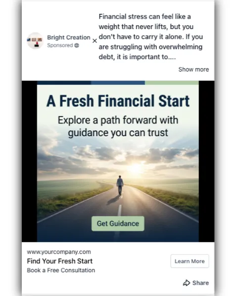 Bankruptcy Law Firm - Facebook Ad