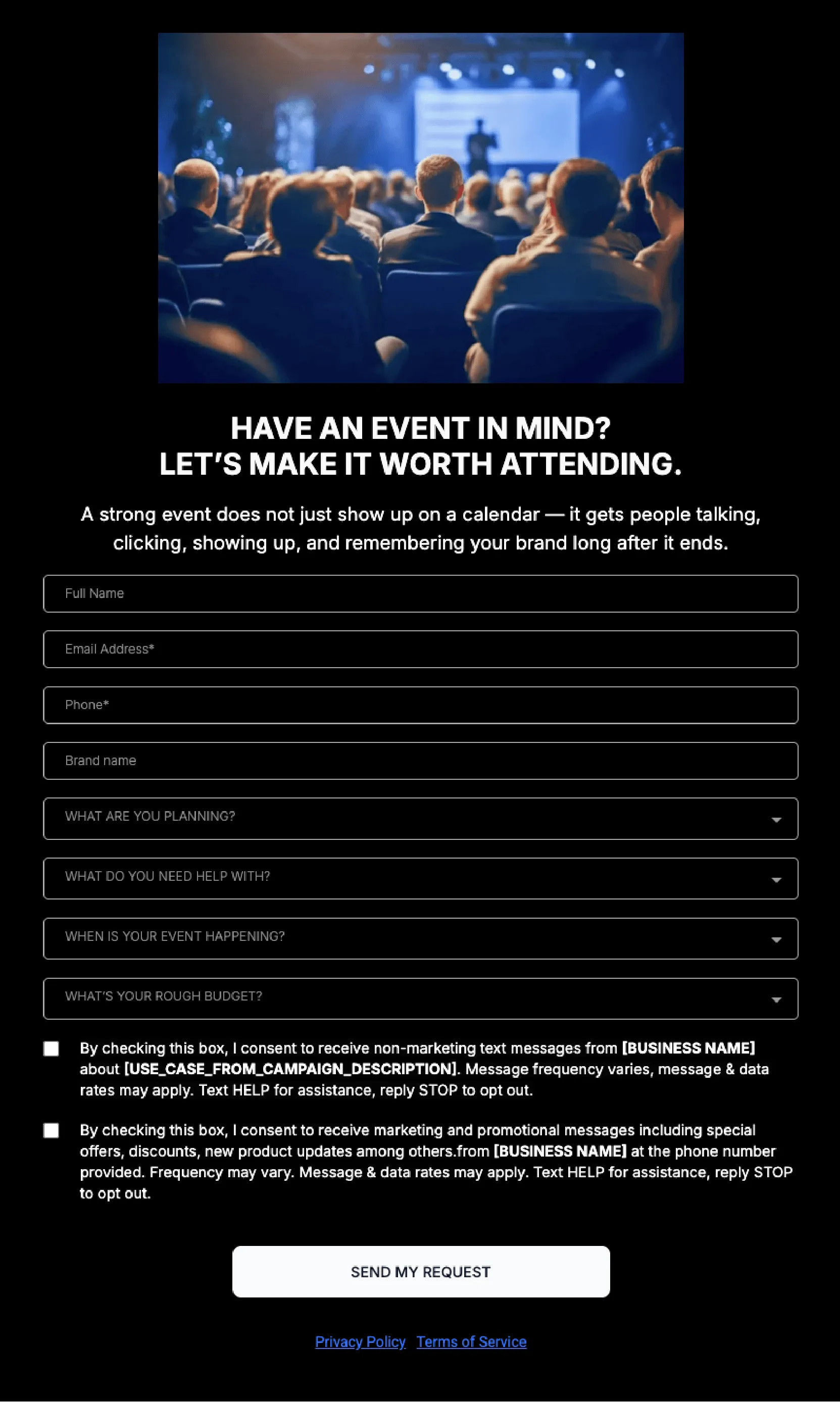 Event Marketing - Form
