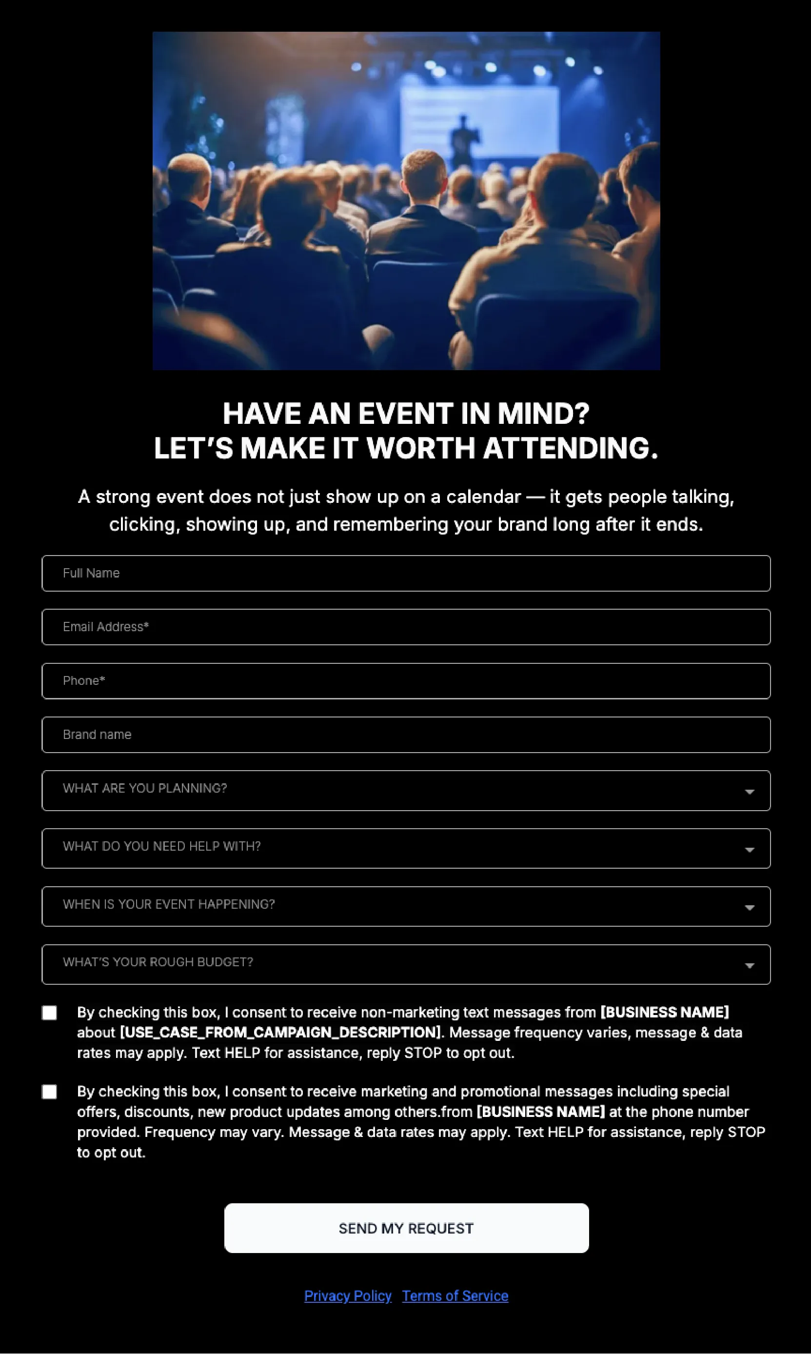 Event Marketing - Form