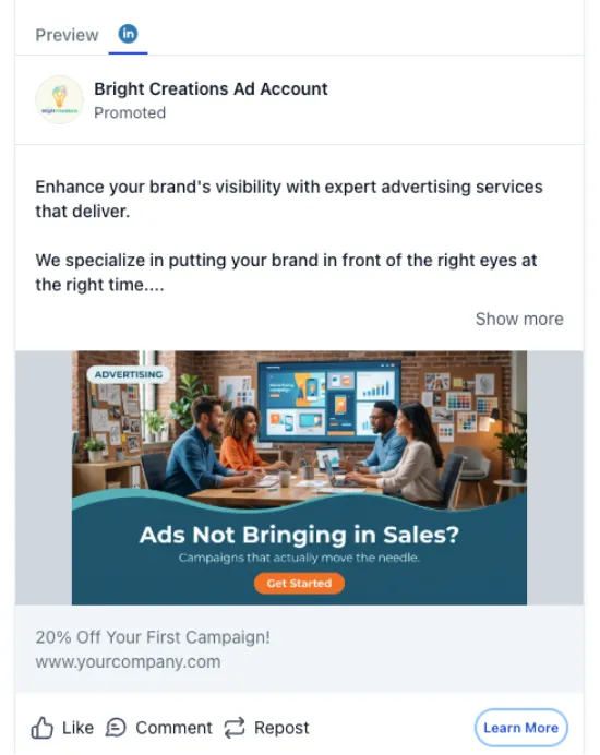 Advertising - LinkedIn Ad