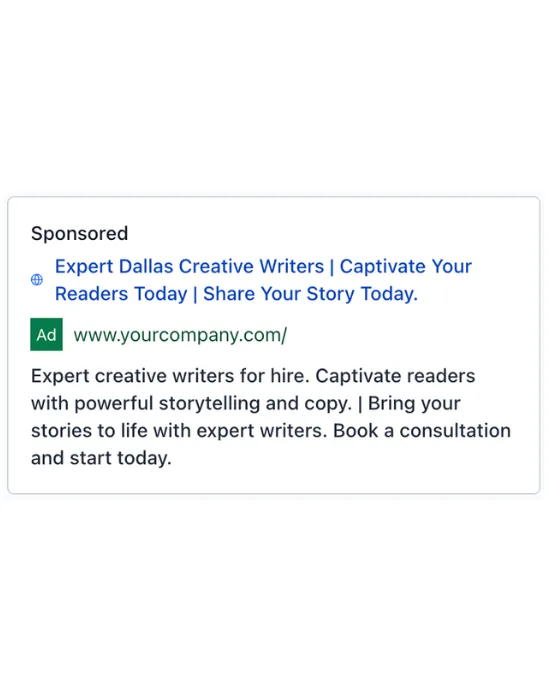 Creative Writer - Google Ad