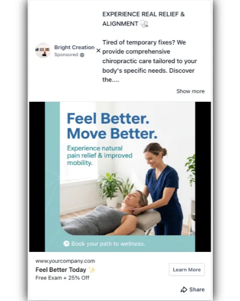 Chiropractor - Facebook Ad