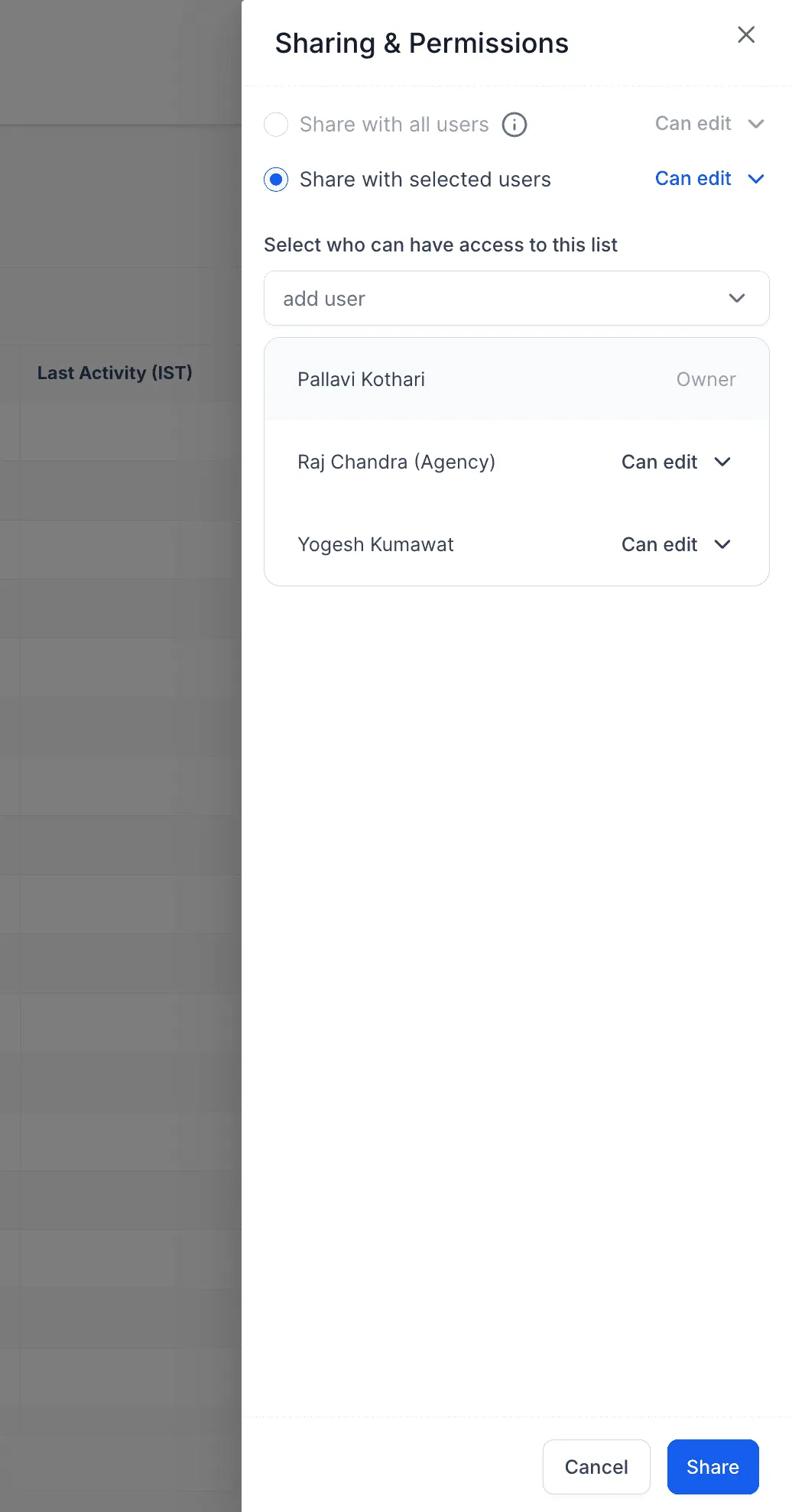 Saved SmartList with advanced filter logic in SMBcrm Contacts