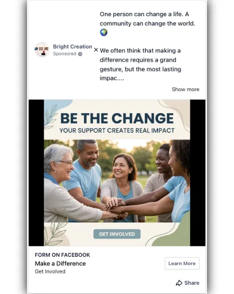 Non-Profits - Facebook Ad