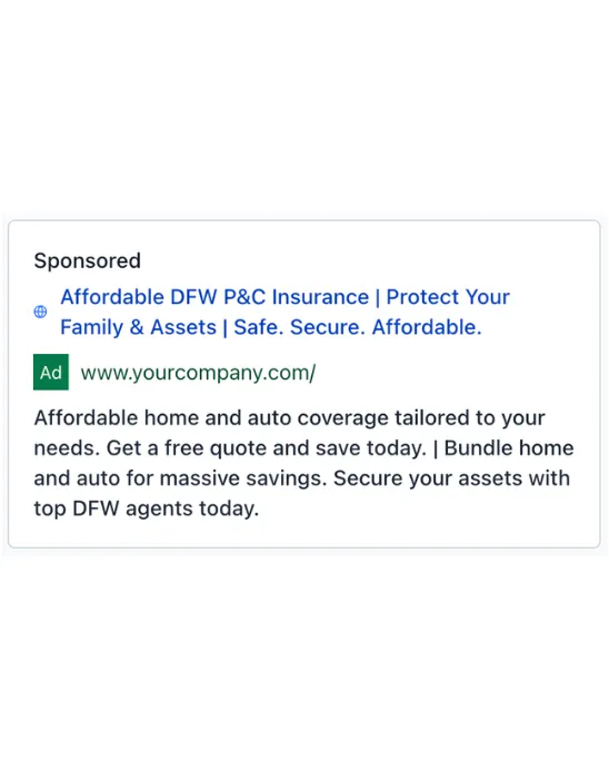 Property and Casualty Coverage - Google Ad