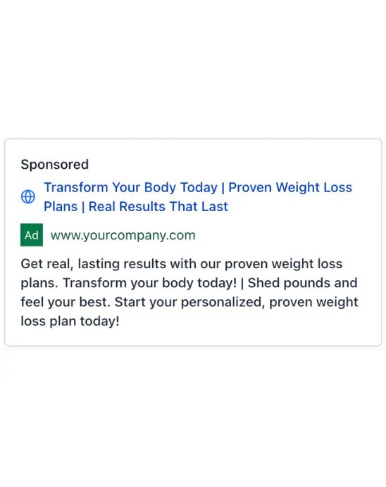 Weight Management - Google Ad