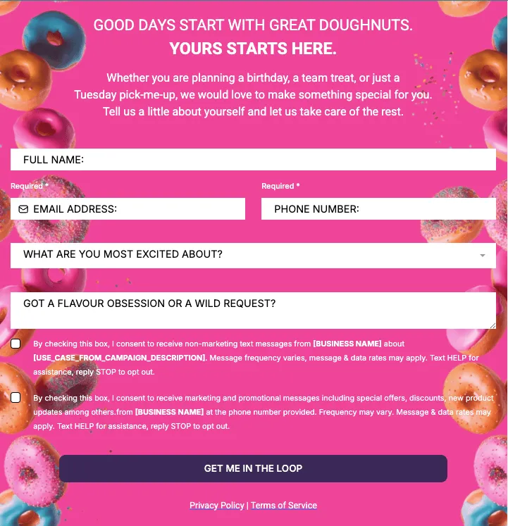 Donut Store - Form