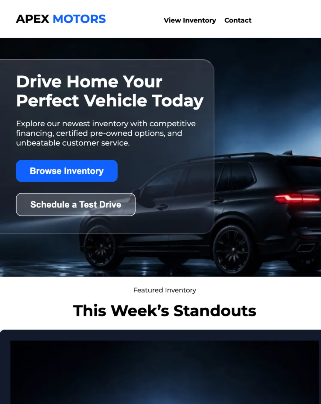Car Dealership - Email