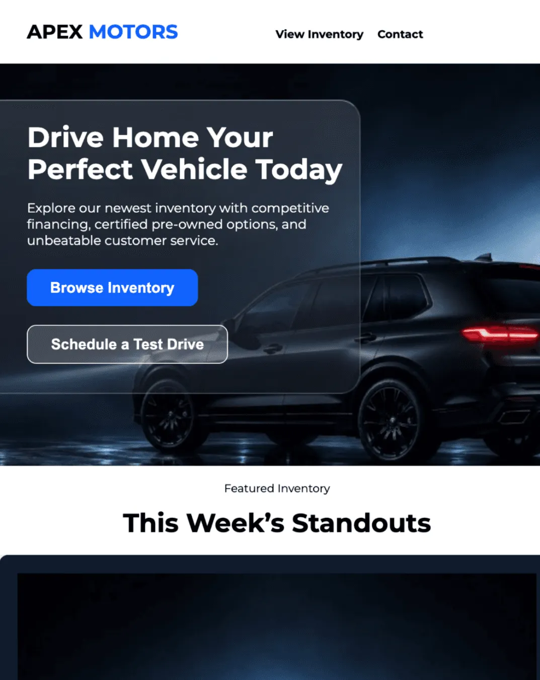 Car Dealership - Email