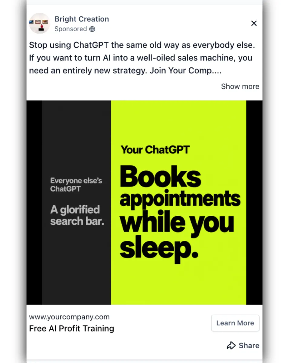 Full-Service Advertising Agency - Facebook Ad