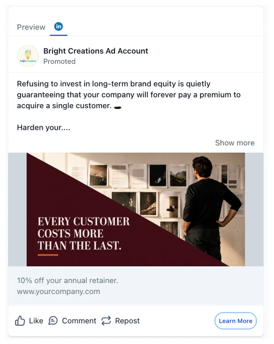 Brand Advertising - LinkedIn Ad
