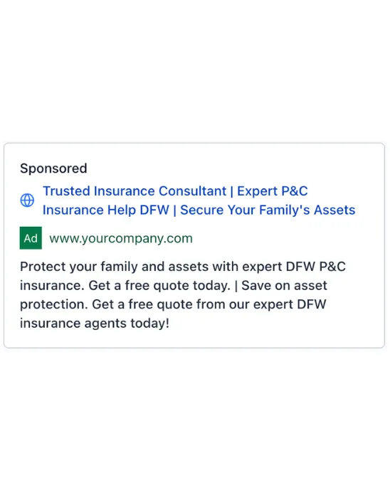 Insurance Consultant - Google Ad
