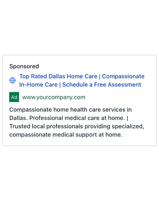 In-Home Health Care - Google Ad