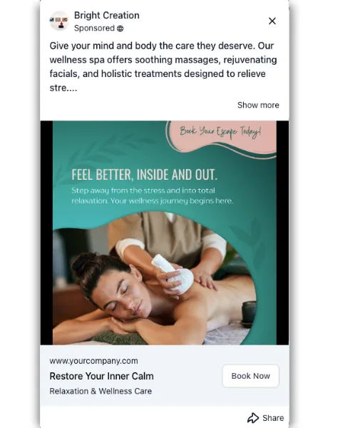 Wellness Spa - Facebook Ad