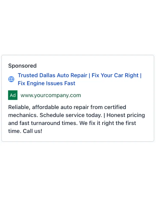 Automotive Repair - Google Ad