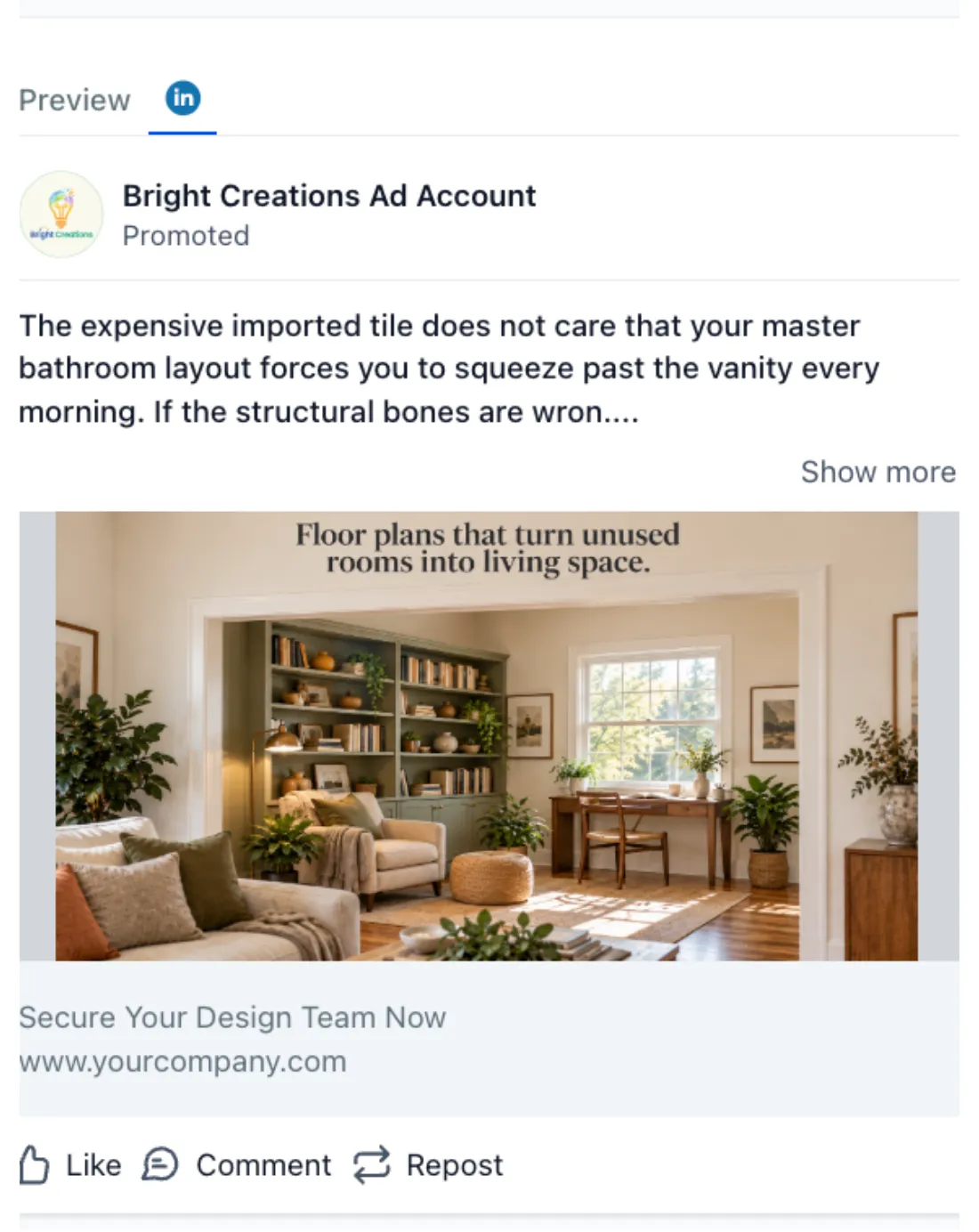 Interior Architecture Firm - LinkedIn Ad (1)
