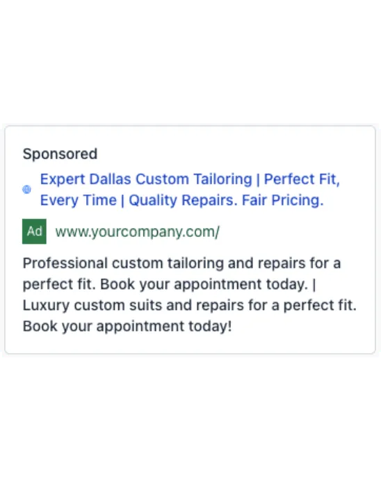 Tailor - Google Ad