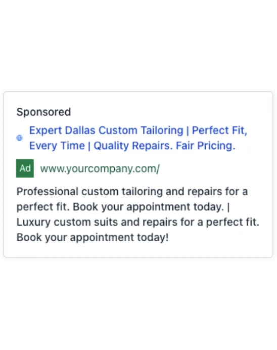 Tailor - Google Ad