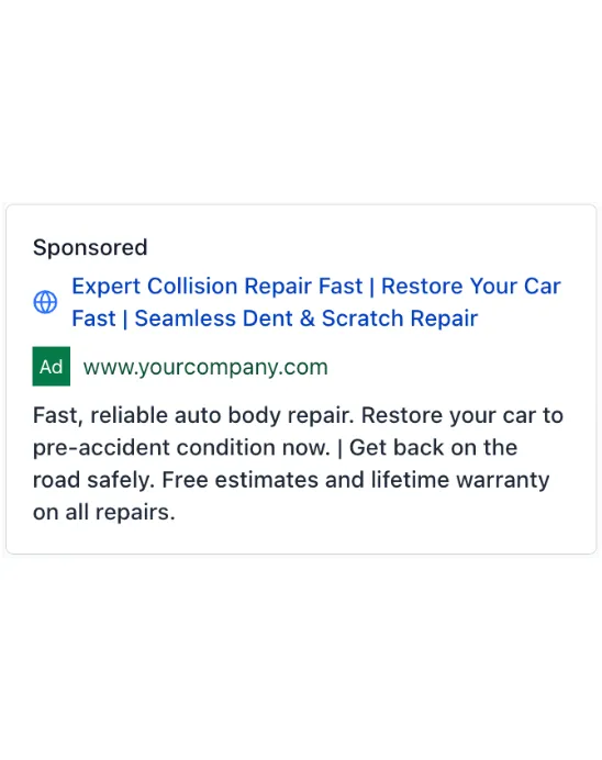 Auto Body Repair - Google Ad