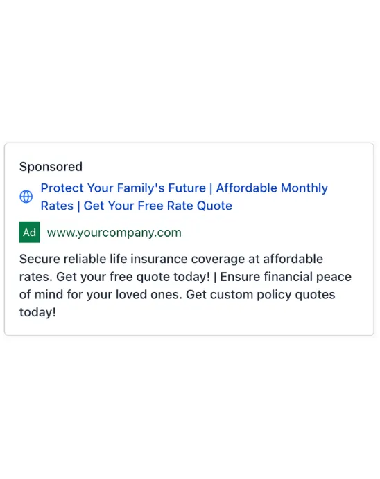 Life Insurance Agent - Google Ad