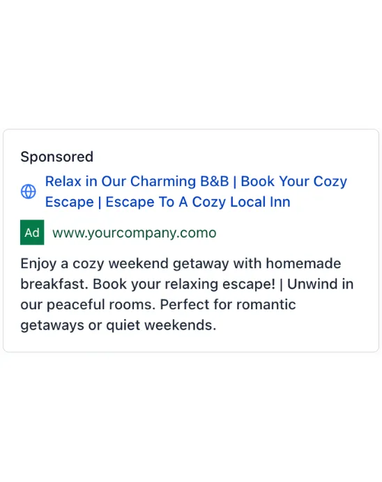 B&B - Google Ad