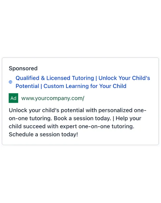 Private Tutor - Google Ad