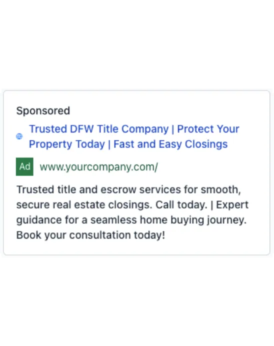 Title Company - Google Ad