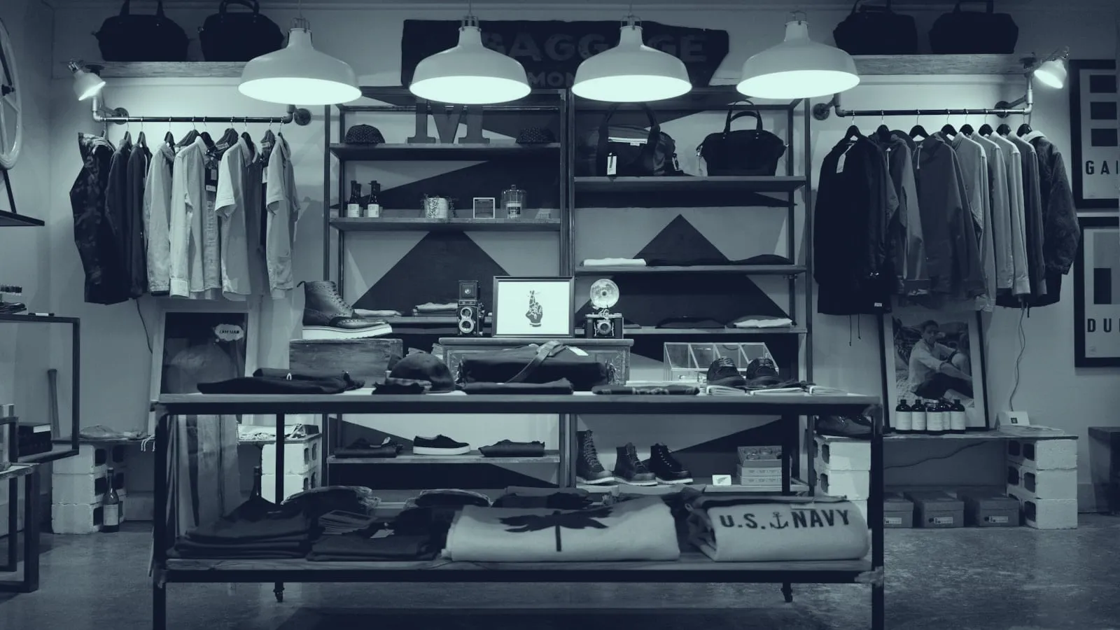 Beautiful boutique retail store interior with curated merchandise displays