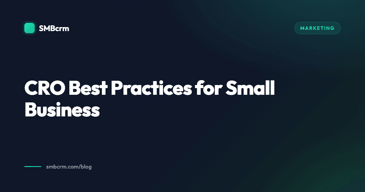 CRO Best Practices for Small Business