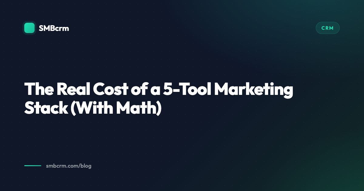 The Real Cost of a 5-Tool Marketing Stack (With Math)