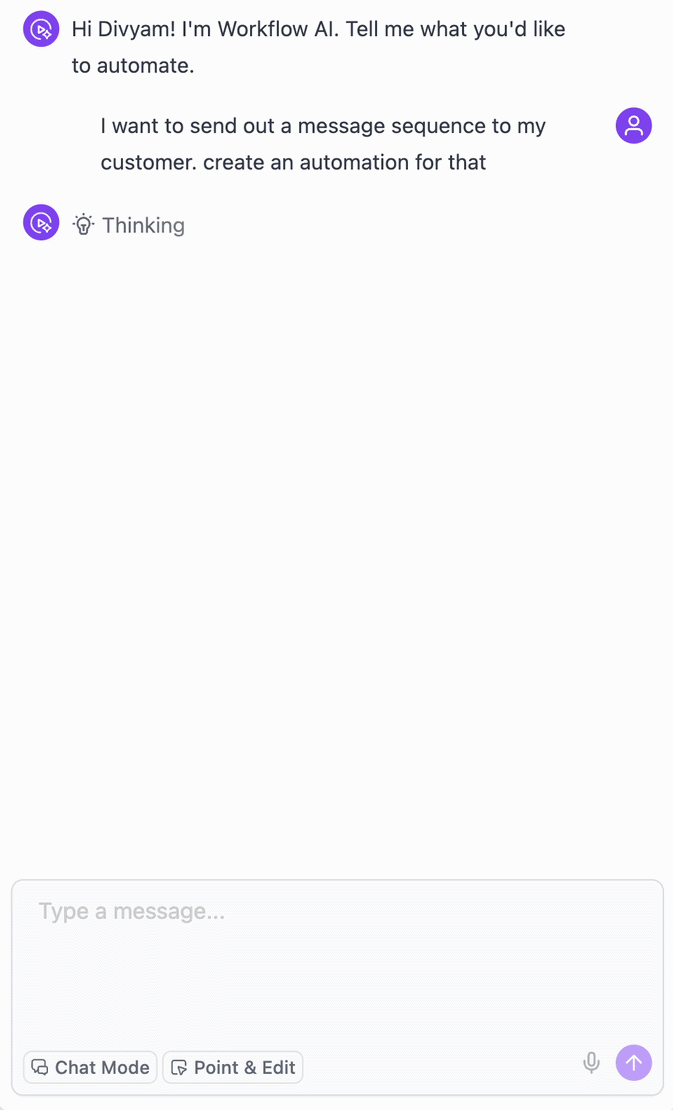 AI Builder clarifying workflow details